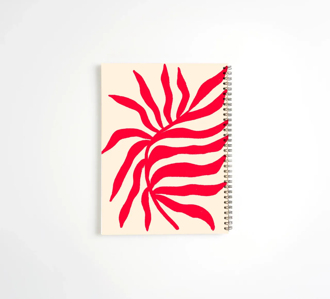 Red Silhouette Textured Branch 2 spiral notebook by Wackapacka