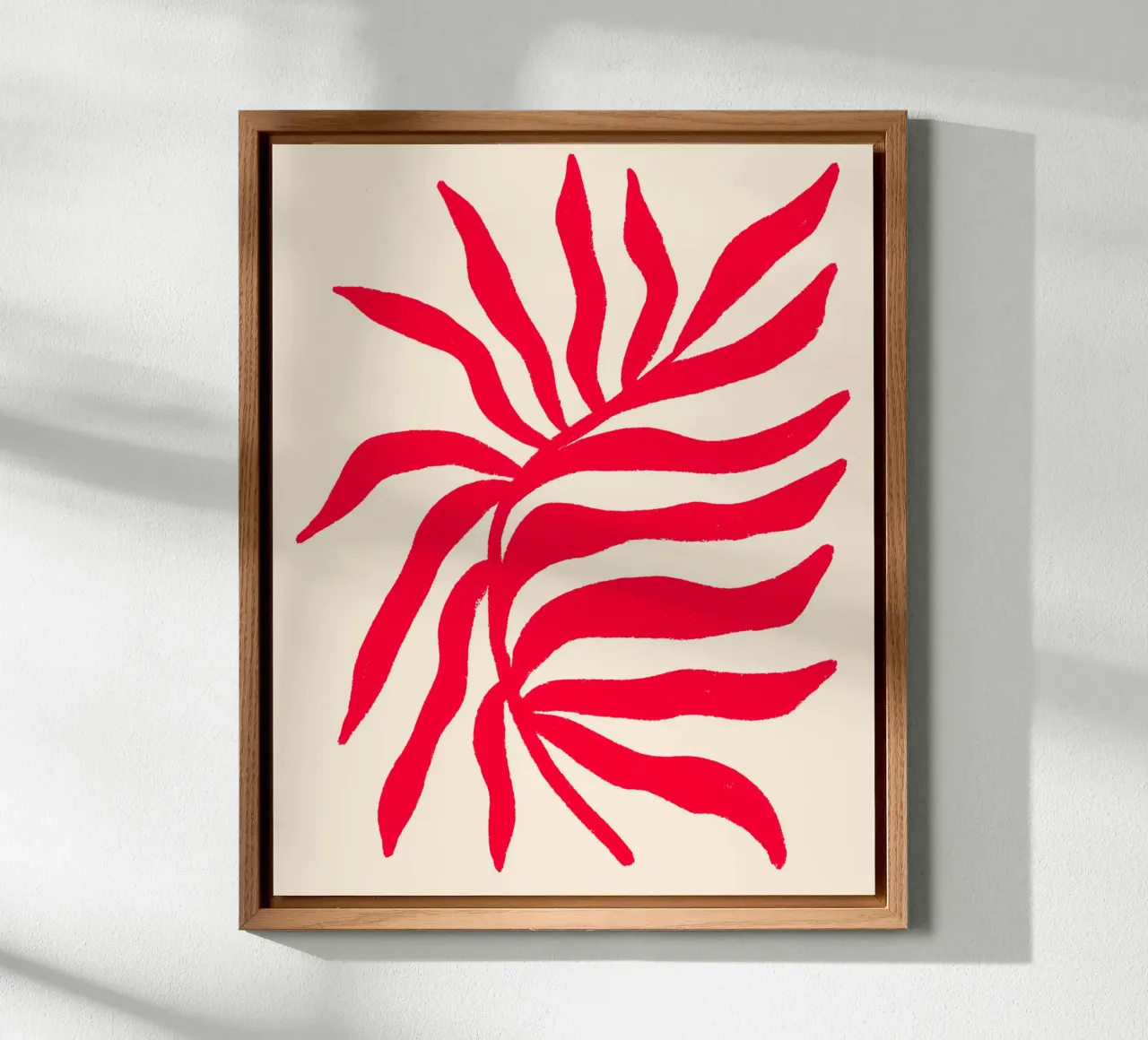 Red Silhouette Textured Branch 2 alu-dibond by Wackapacka