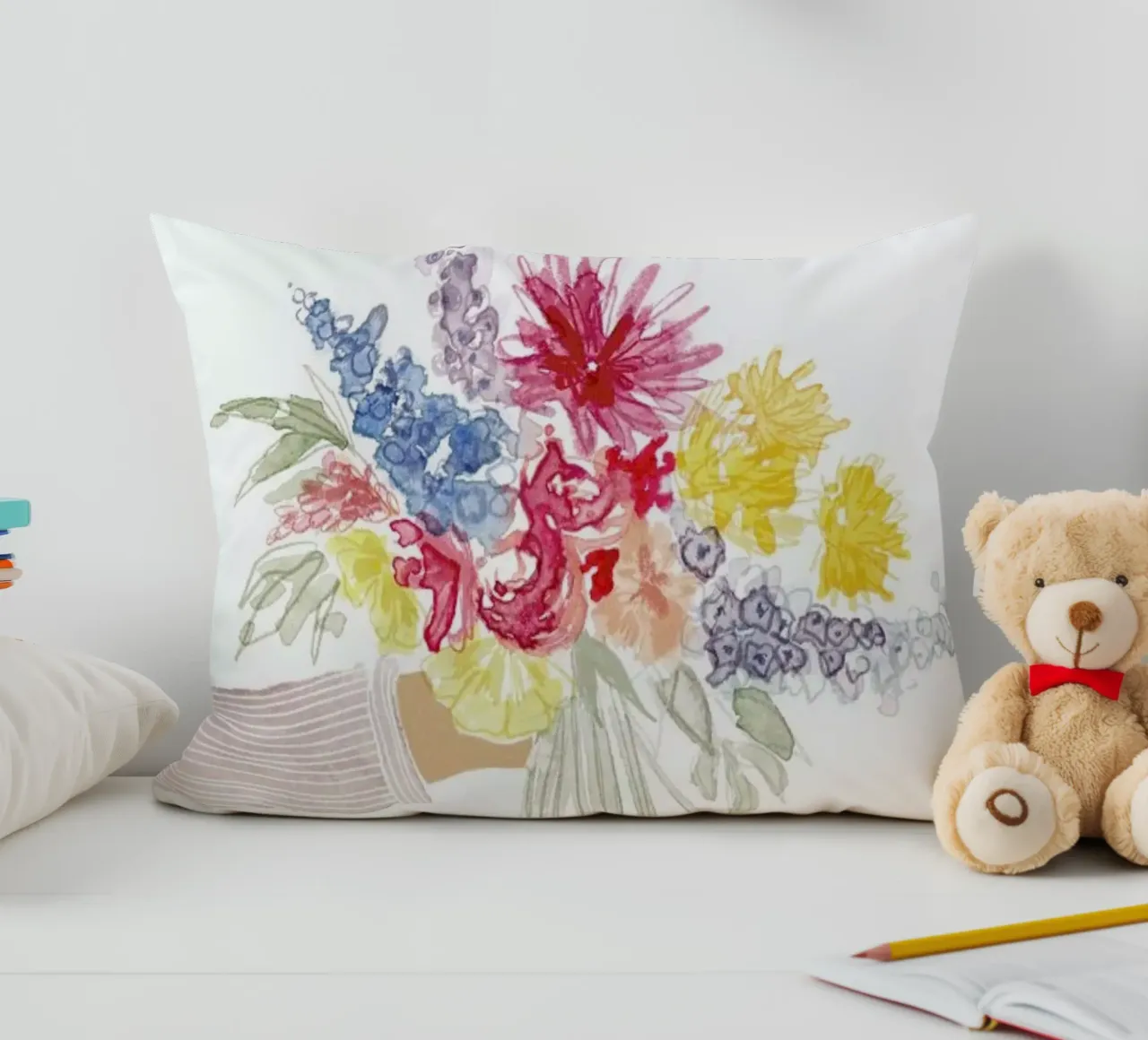 Bouquet all colours cuscino da Farina Kuklinski