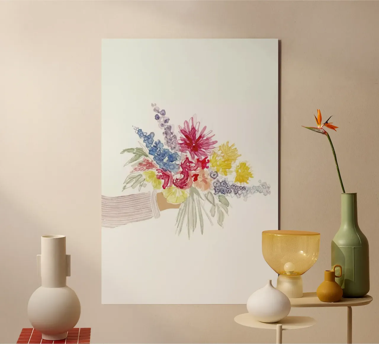 Bouquet all colours alluminio dibond da Farina Kuklinski