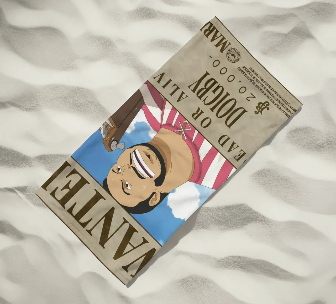 Wanted Doigby beach towel by Collins Shop