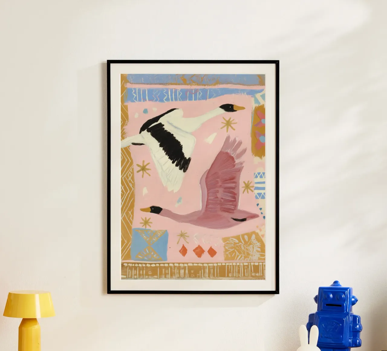 Boho Muurkunst, Vogel Print, Abstracte Moderne Kunst poster van Boheme