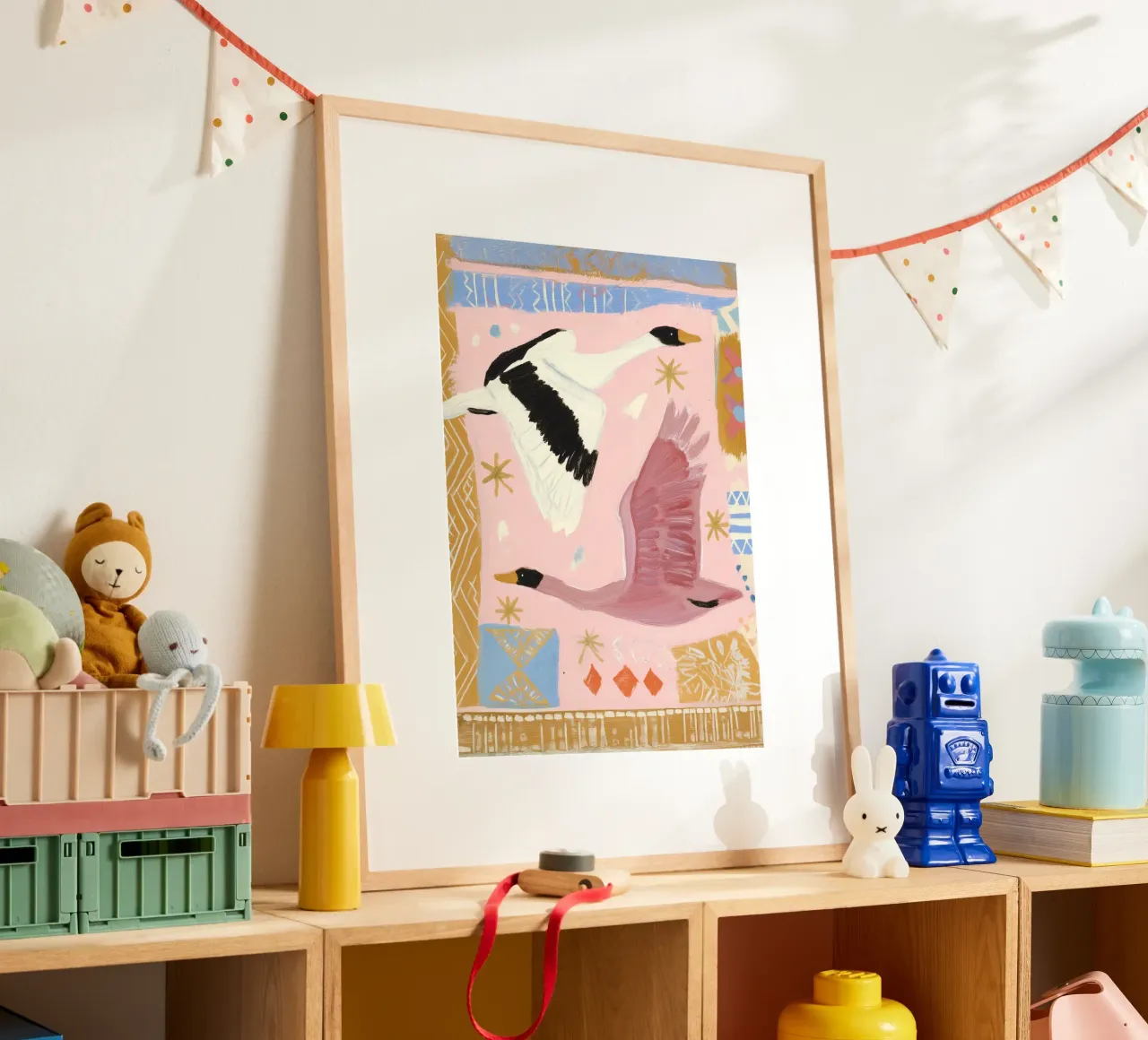Boho Muurkunst, Vogel Print, Abstracte Moderne Kunst poster van Boheme