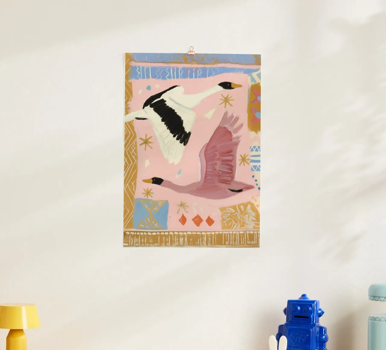 Boho Muurkunst, Vogel Print, Abstracte Moderne Kunst poster van Boheme