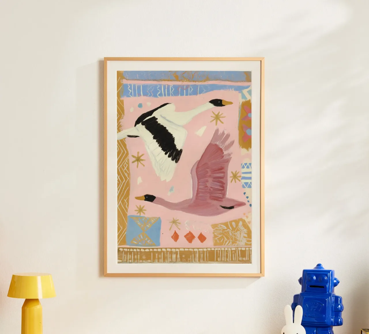 Boho Muurkunst, Vogel Print, Abstracte Moderne Kunst poster van Boheme