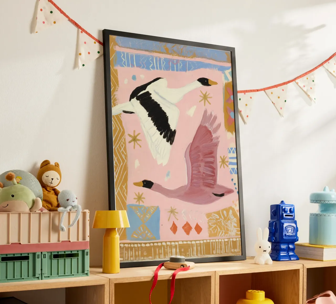 Boho Muurkunst, Vogel Print, Abstracte Moderne Kunst poster van Boheme