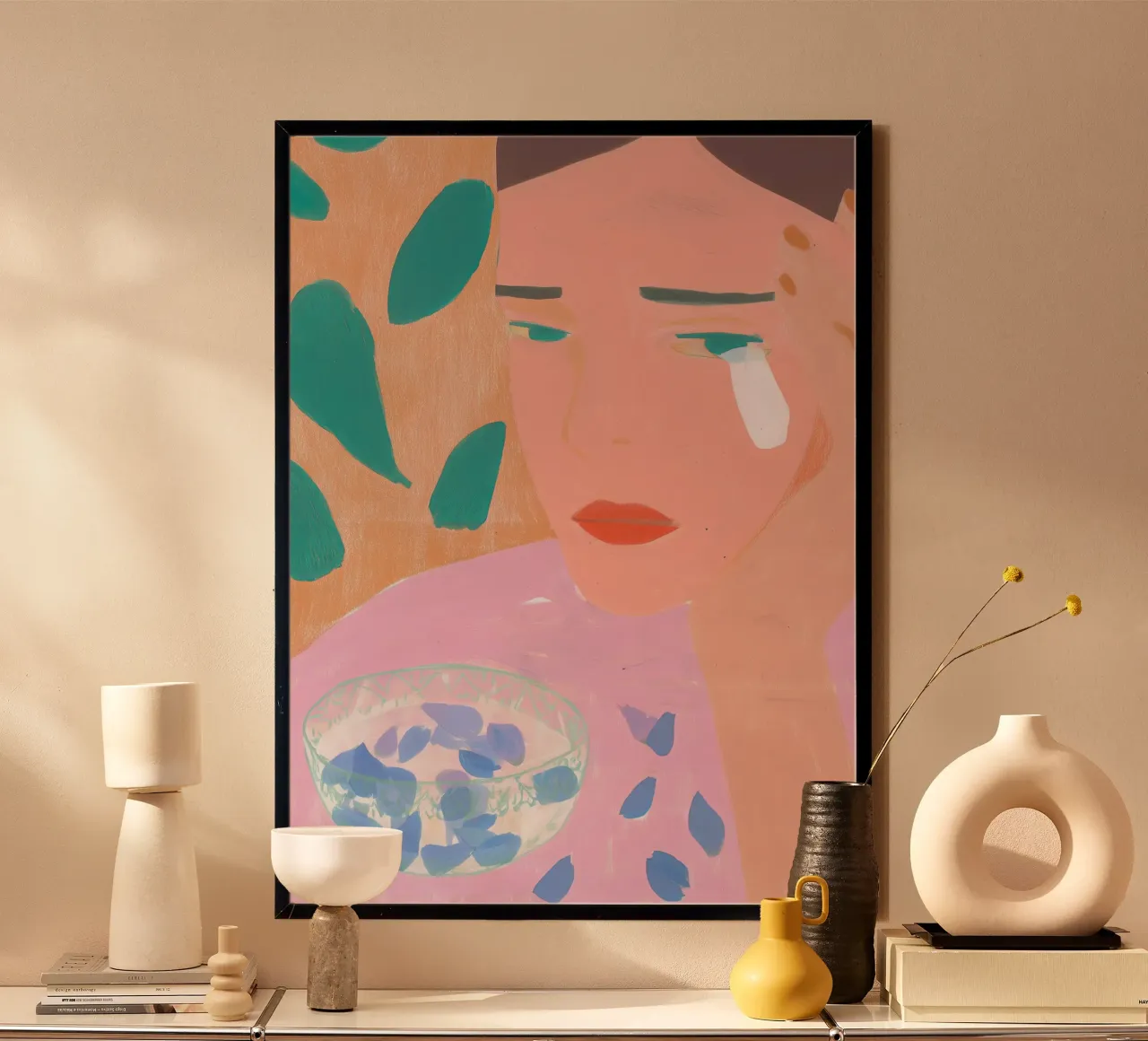 Abstracte Vrouw, Levendige Boho Muurkunst poster van Boheme