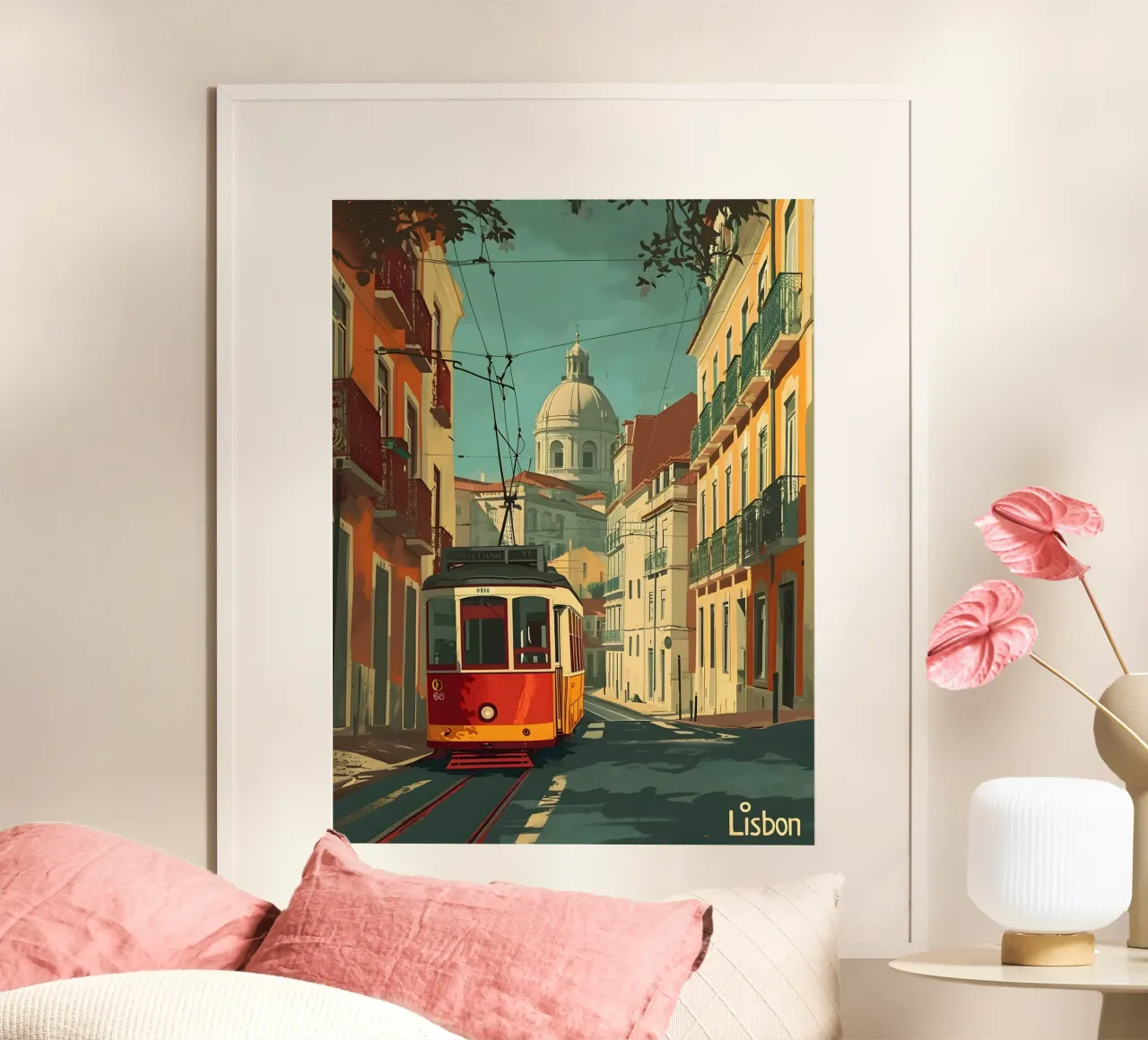Arte vintage a Lisbona poster da Vintage Travel Art