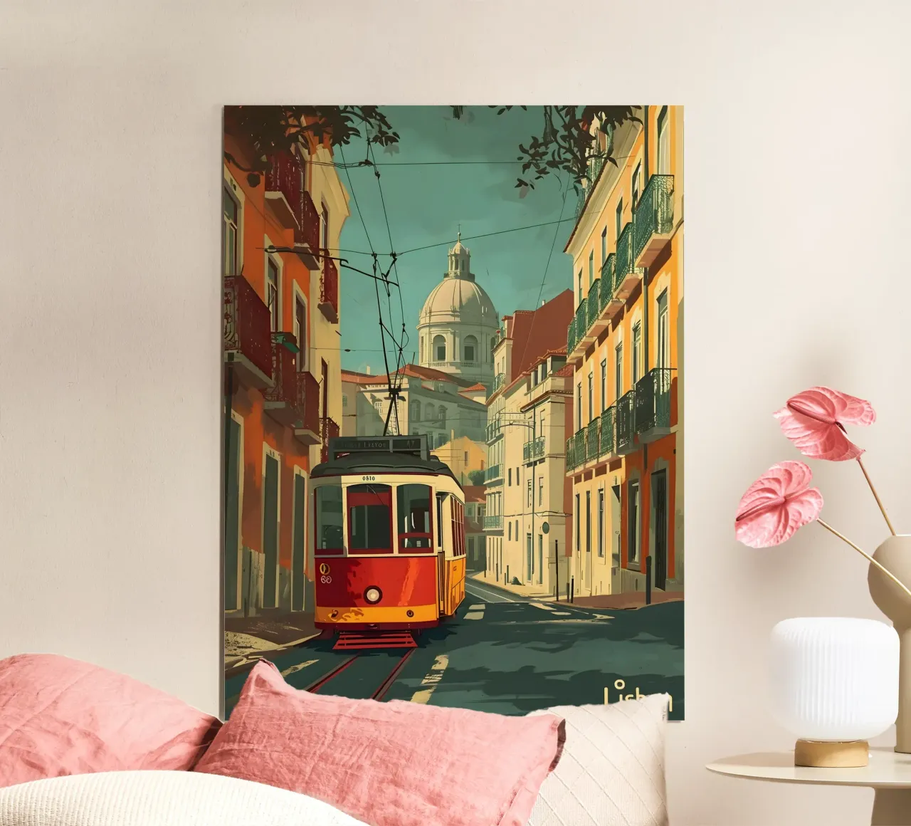 Arte vintage a Lisbona poster da Vintage Travel Art