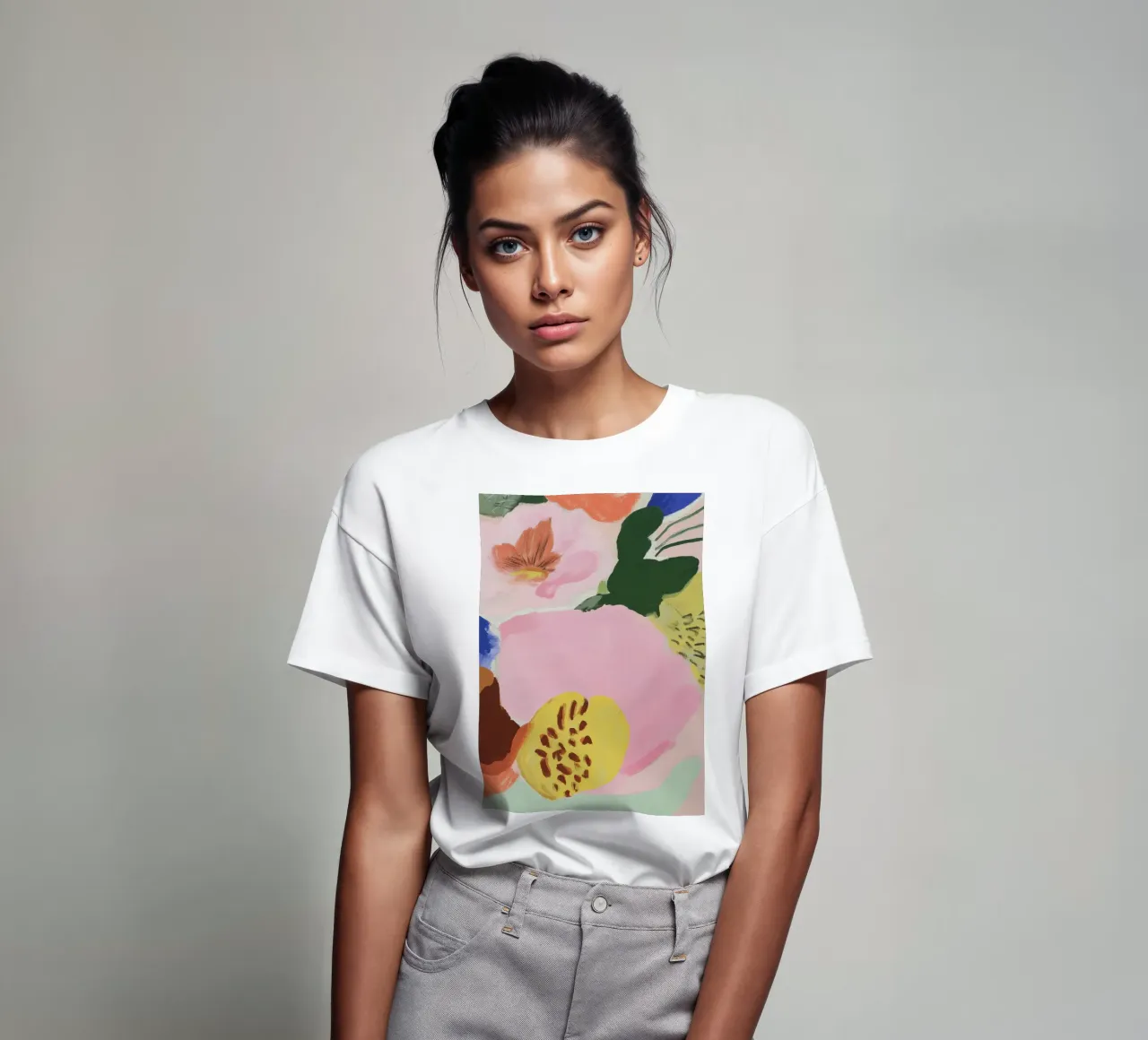 Abstract Flower Print, Floral Wall Art, Modern Poster t-shirt by Boheme