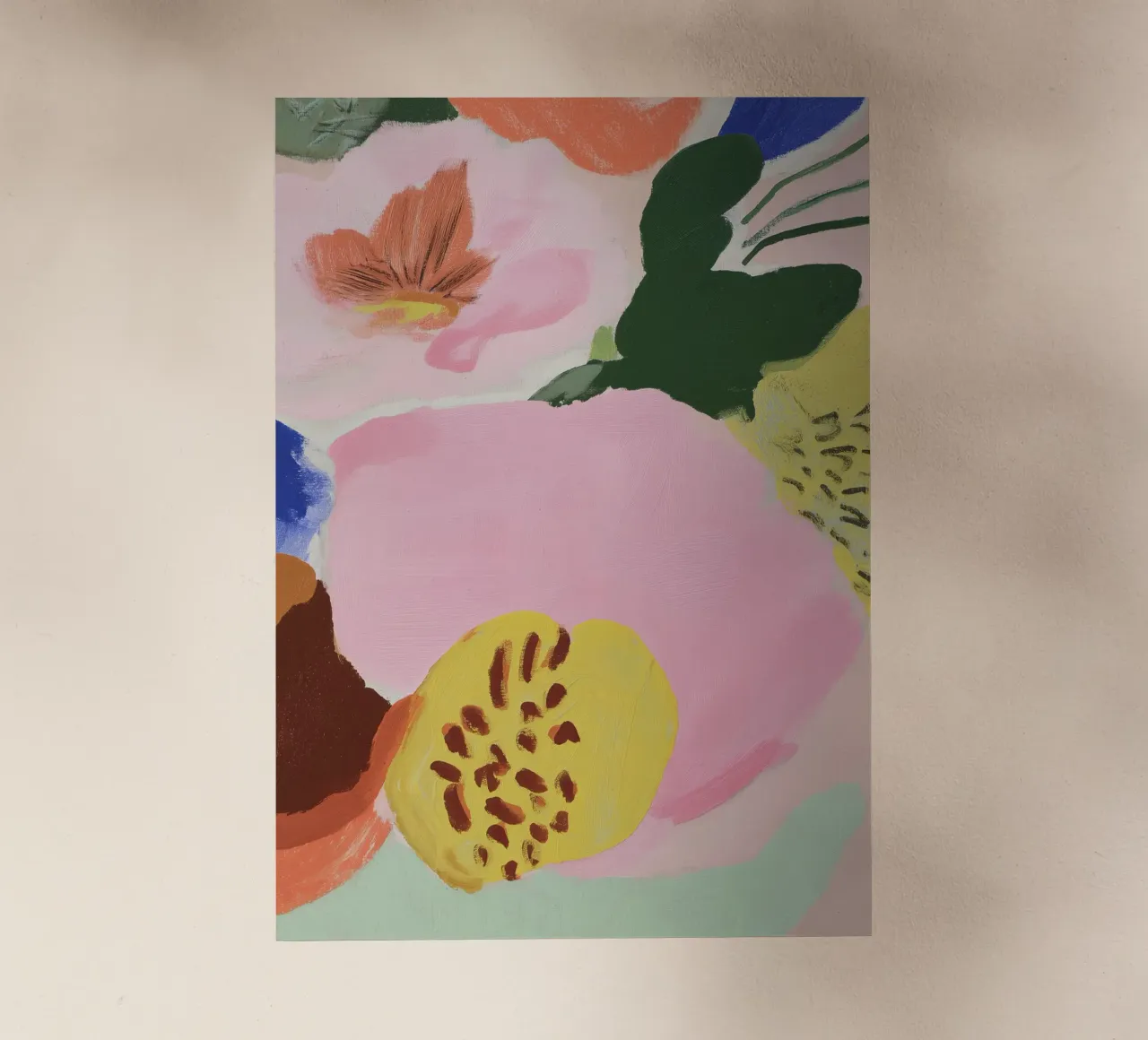 Abstract Flower Print, Floral Wall Art, Modern Poster backlit film by Boheme