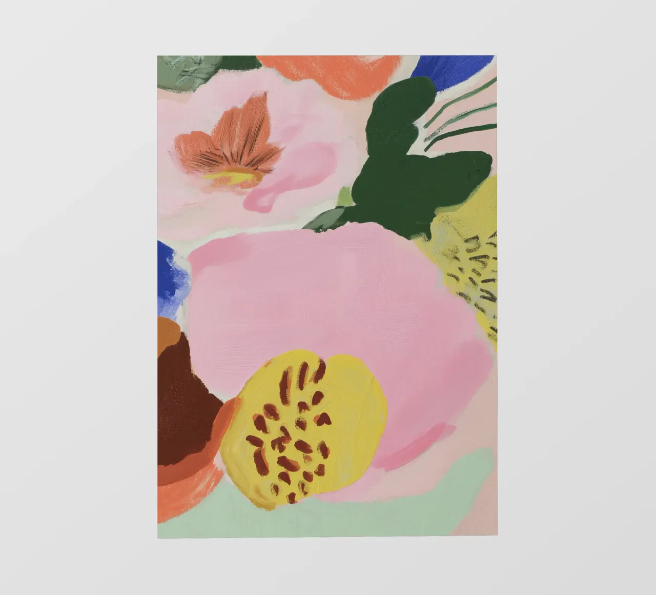 Abstract Flower Print, Floral Wall Art, Modern Poster pvc cover by Boheme