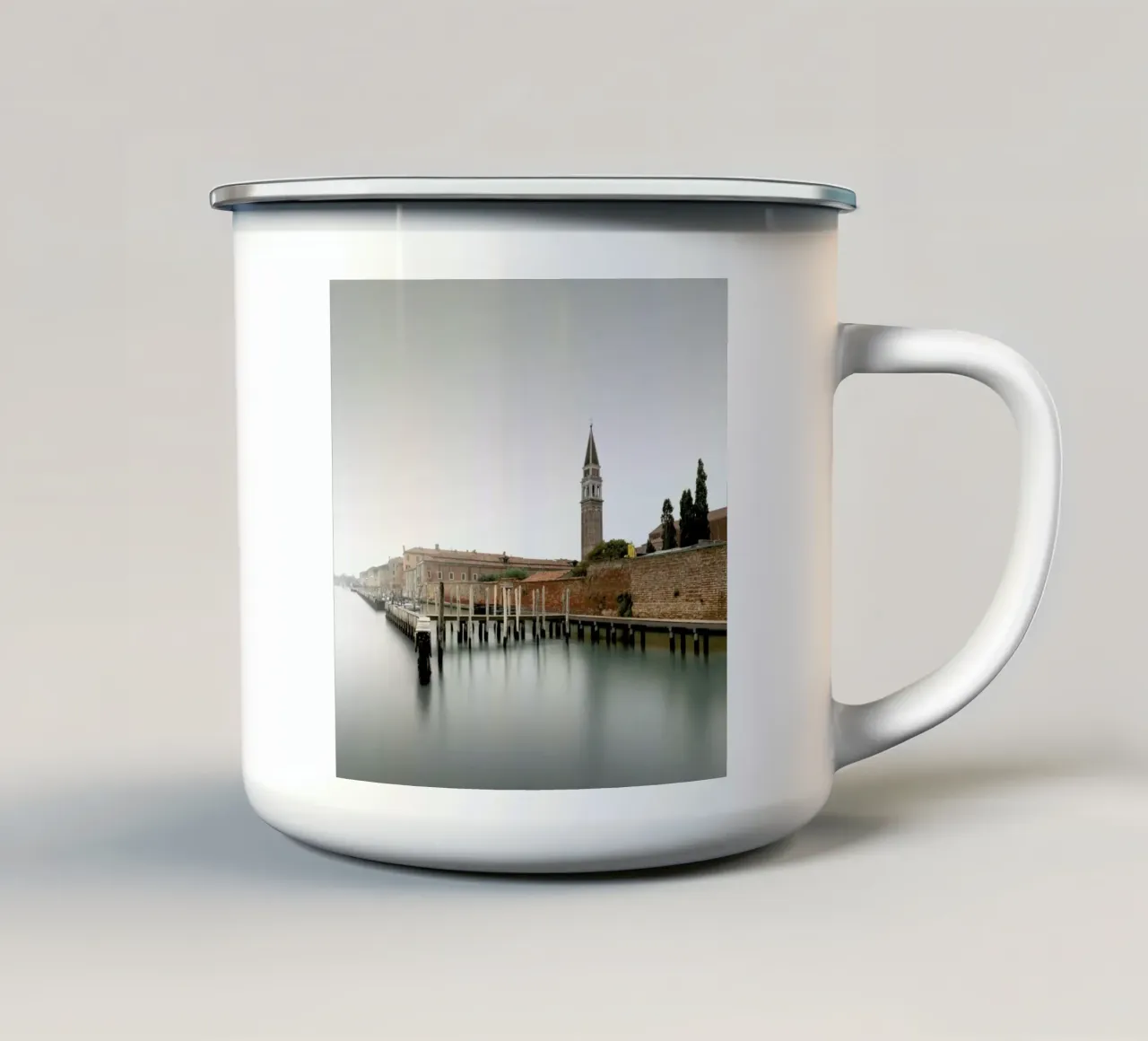 Chiesa Di San Francesco Della Vigna (color) | Venedig 2020 tazza in smalto da Håggard Photography | Ronny Behnert