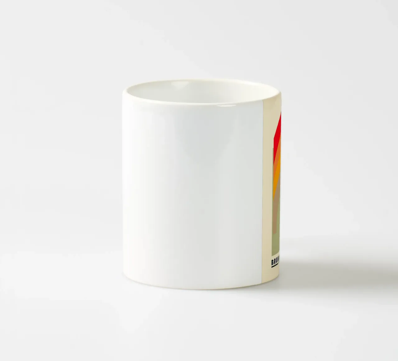 manifesto mostra bauhaus arco tazza in ceramica da Janine P McGuire