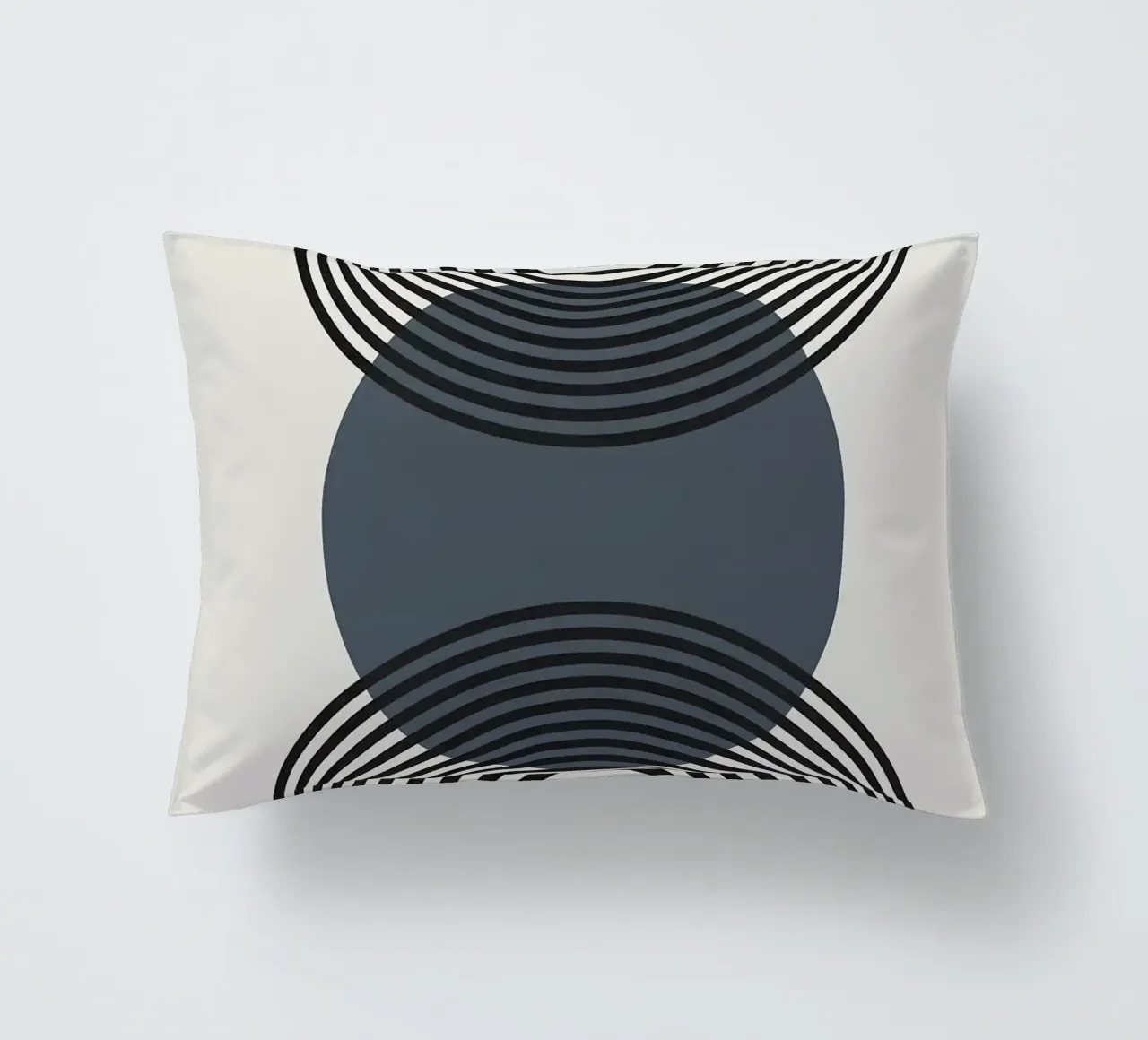 circles lines pattern symmetry decorative cushion by Janine P McGuire