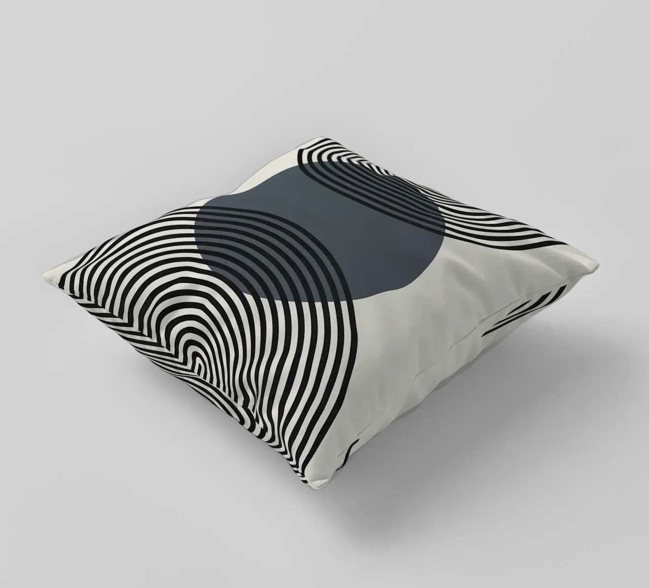 circles lines pattern symmetry decorative cushion by Janine P McGuire