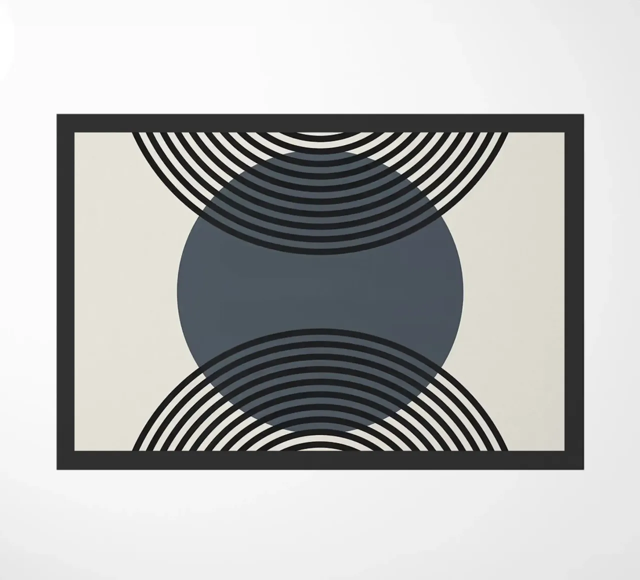 circles lines pattern symmetry doormat by Janine P McGuire