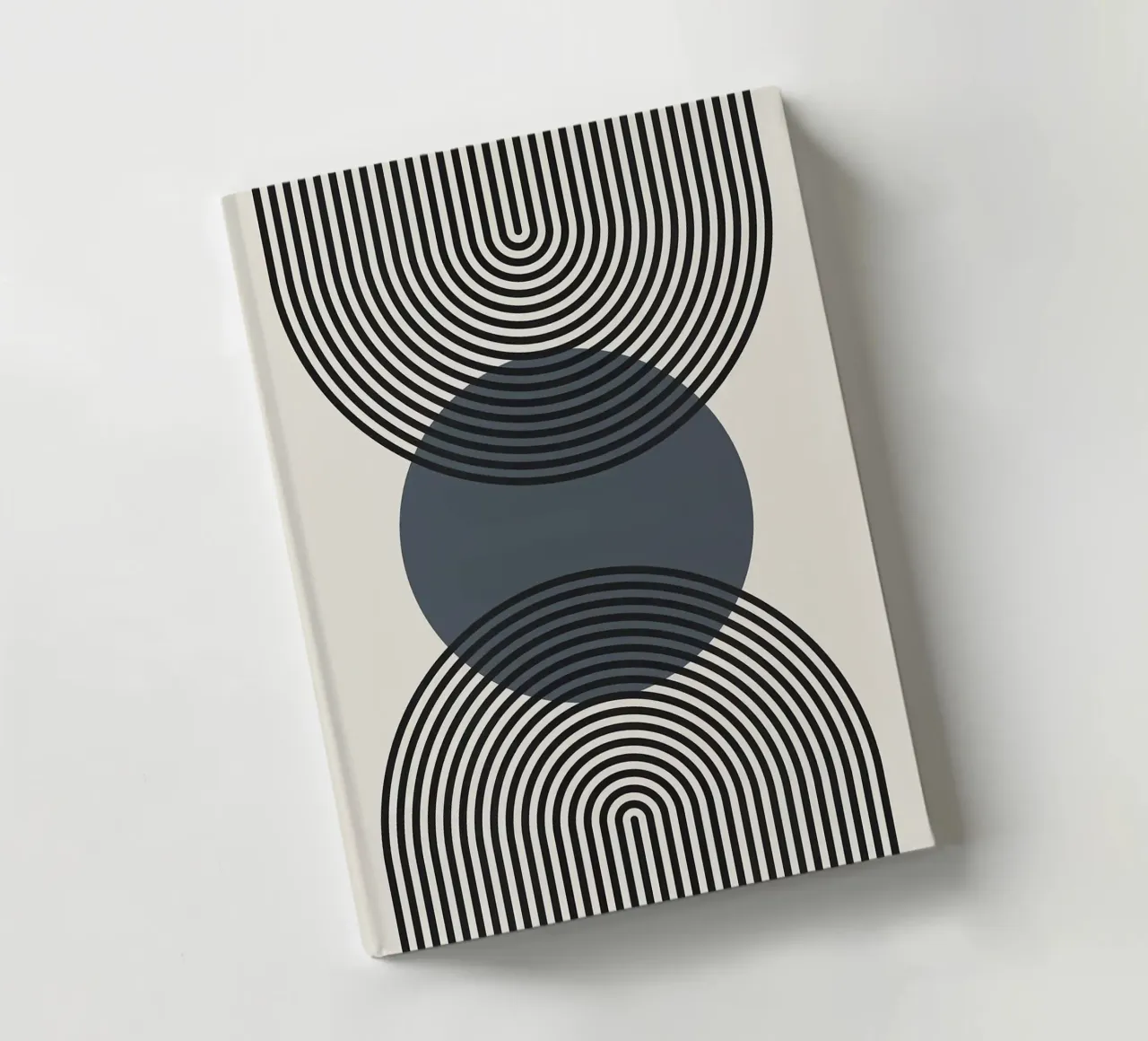 cercles lignes modèle symétrie carnet de notes de Janine P McGuire