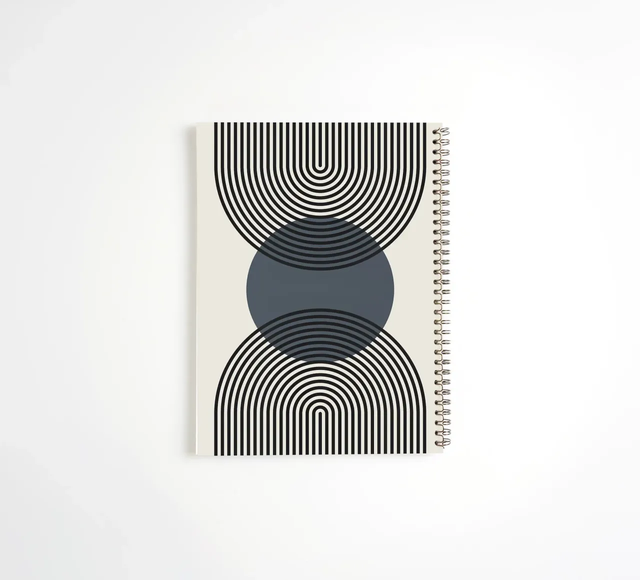 circles lines pattern symmetry spiral notebook by Janine P McGuire