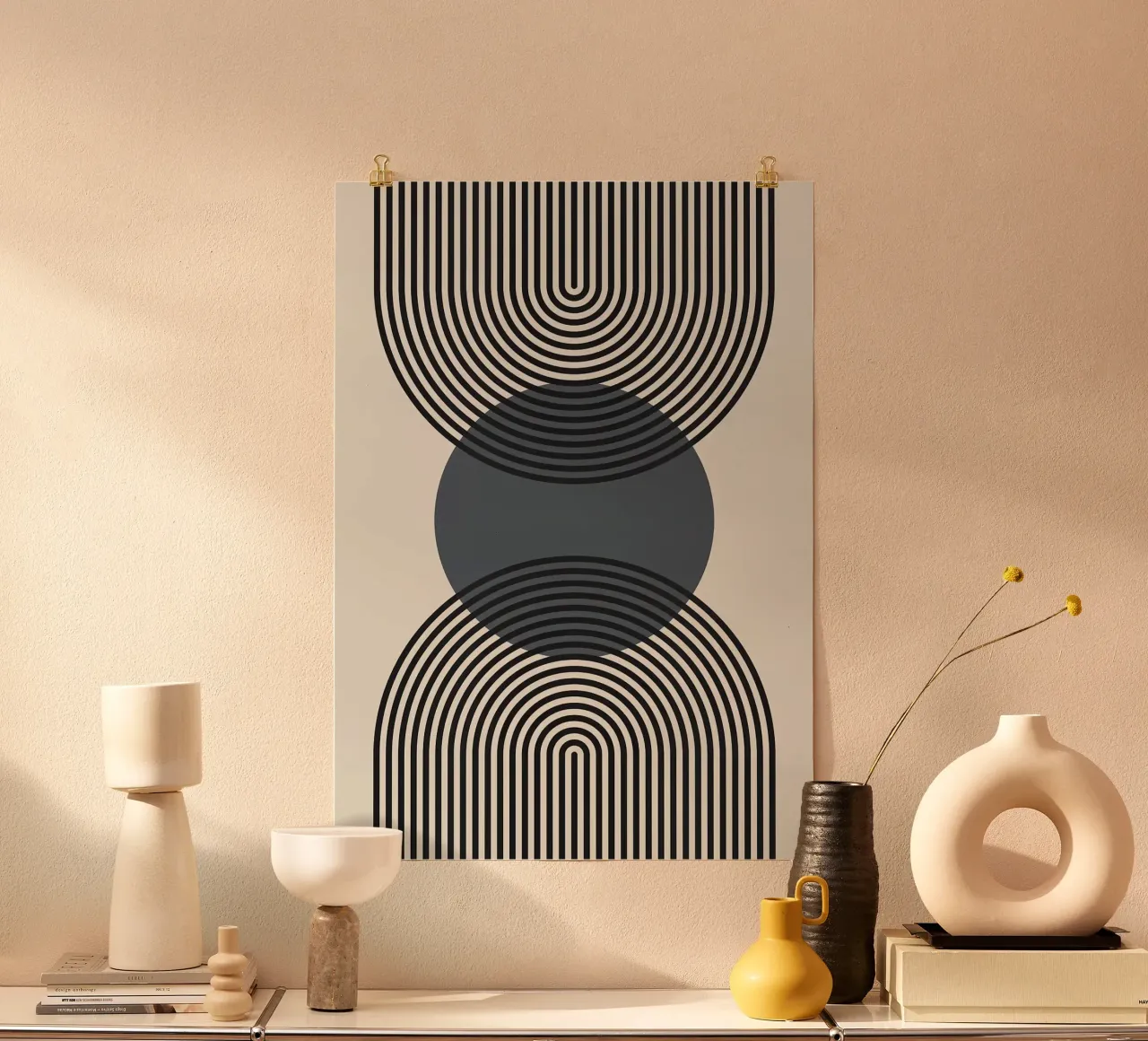 Kreise Linien Muster Symmetrie Hahnemühle von Janine P McGuire