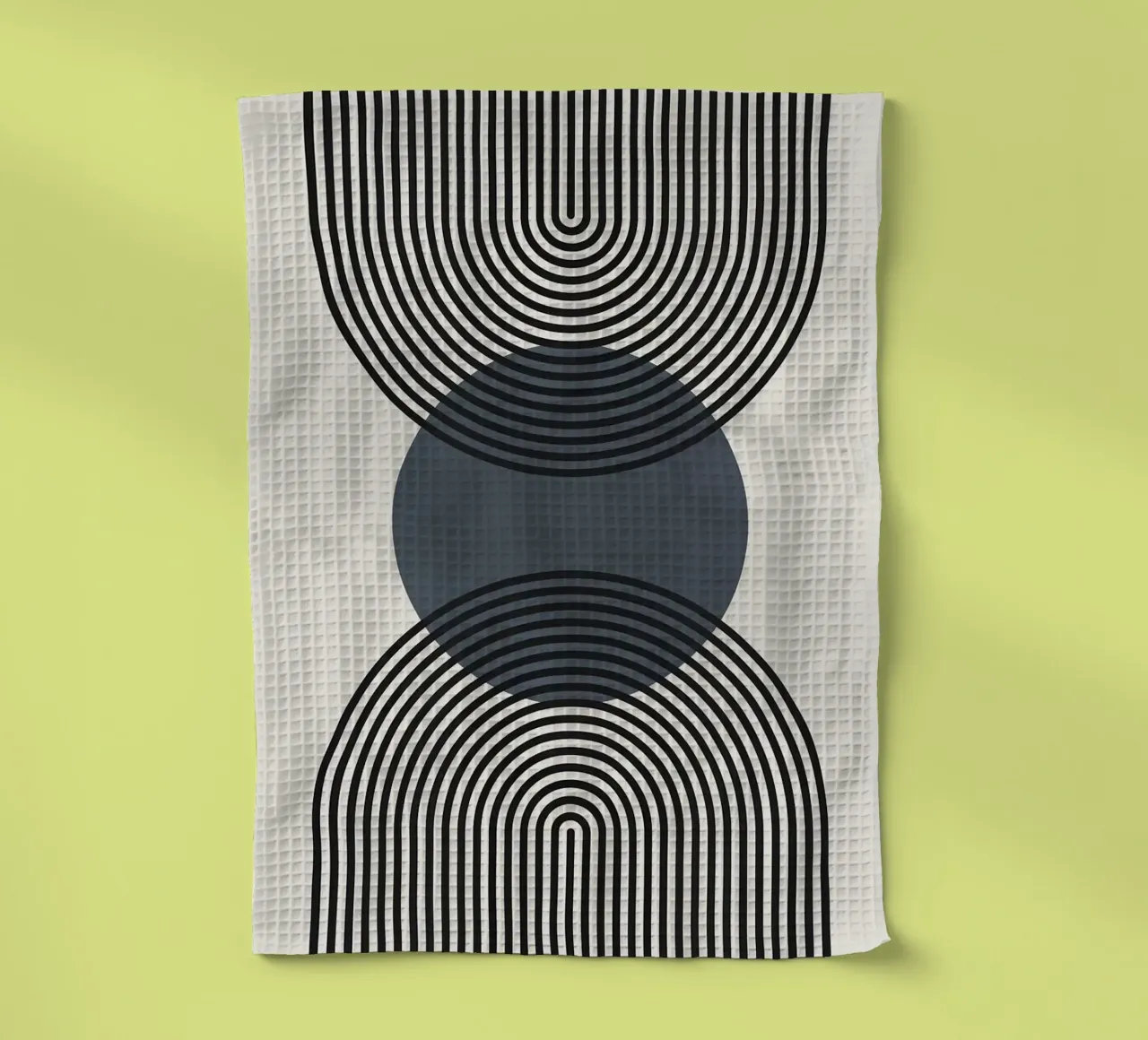 circles lines pattern symmetry tea towel by Janine P McGuire