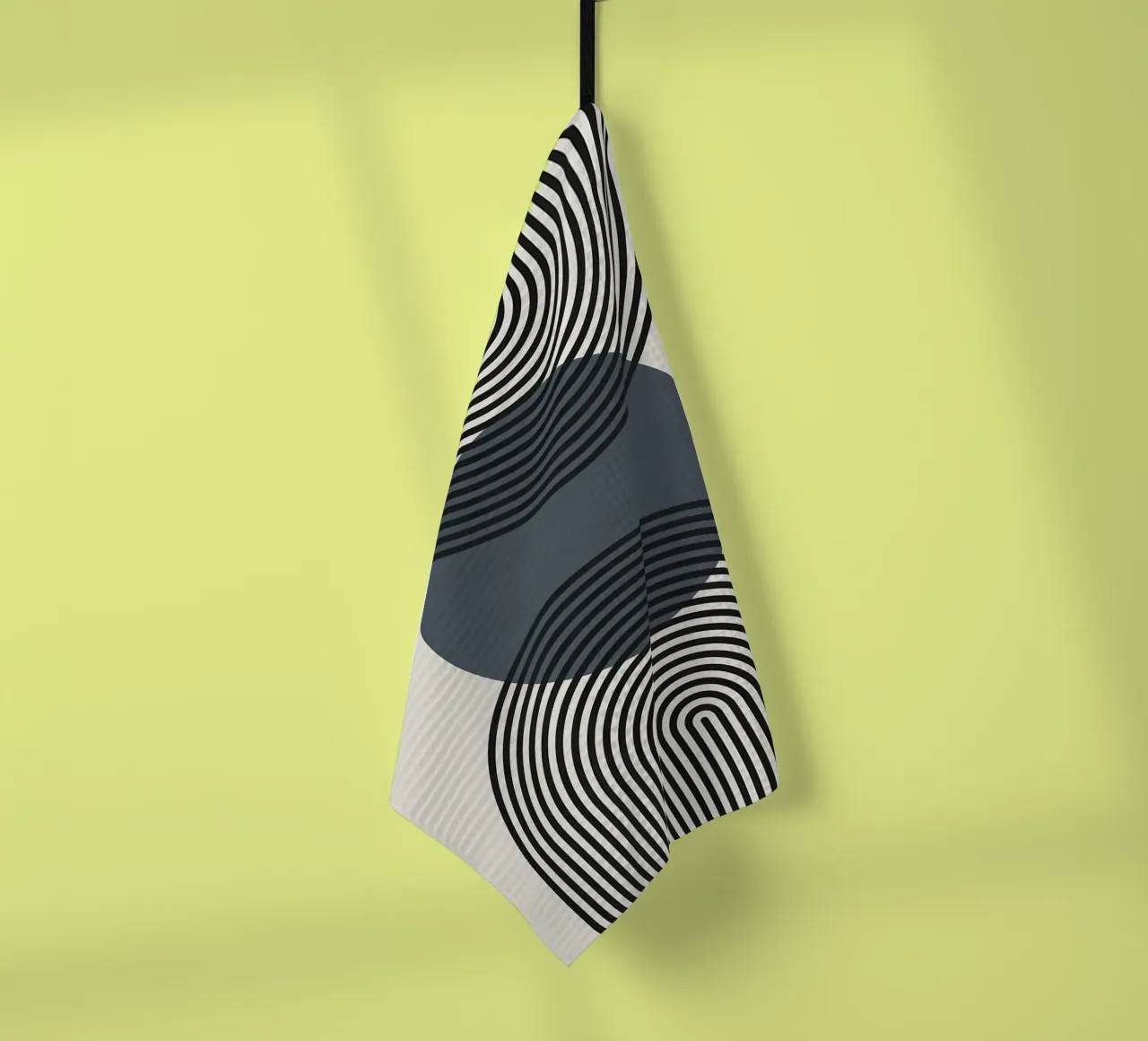 circles lines pattern symmetry tea towel by Janine P McGuire