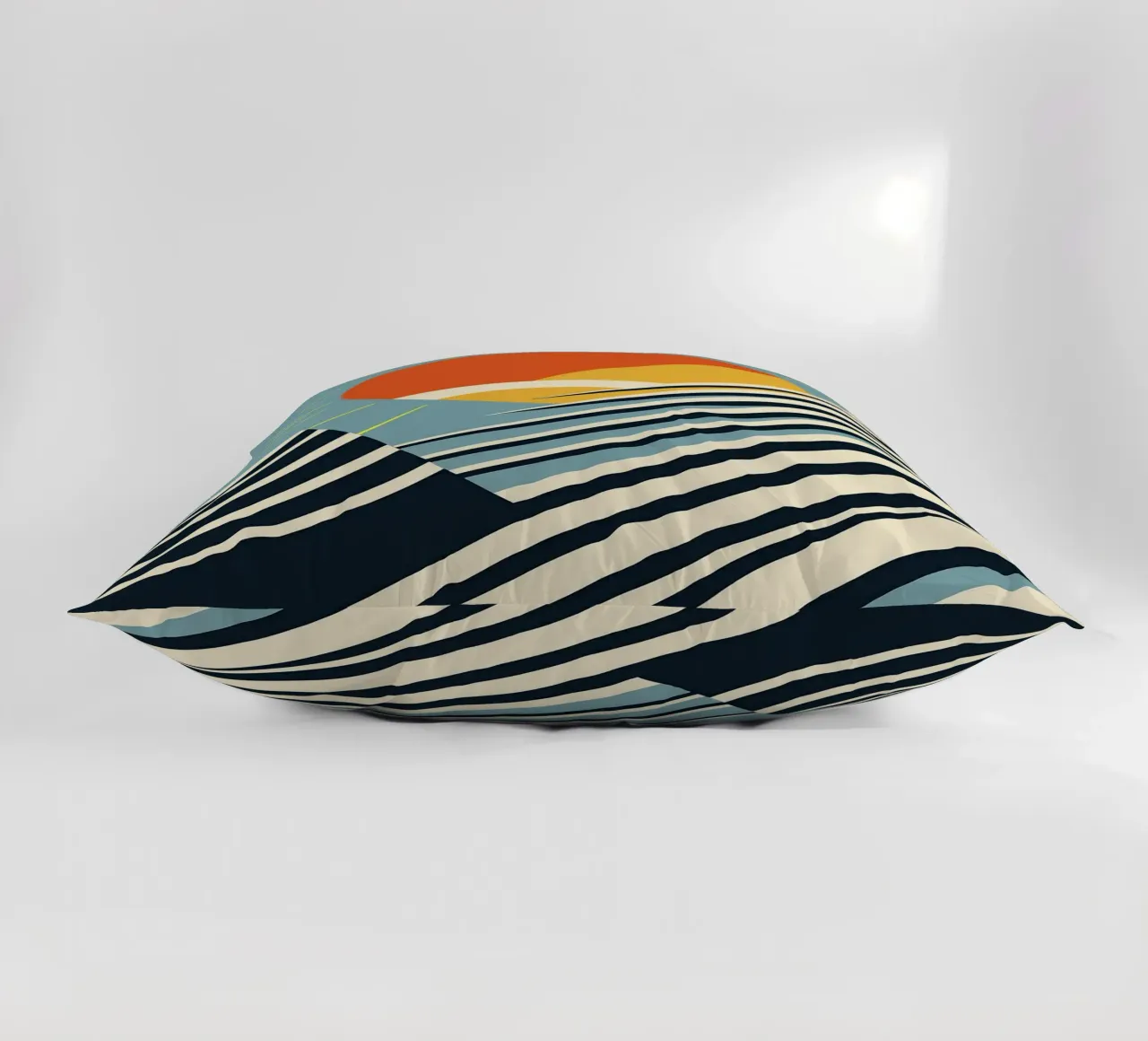 raggi di sole onde curve cuscino da Janine P McGuire
