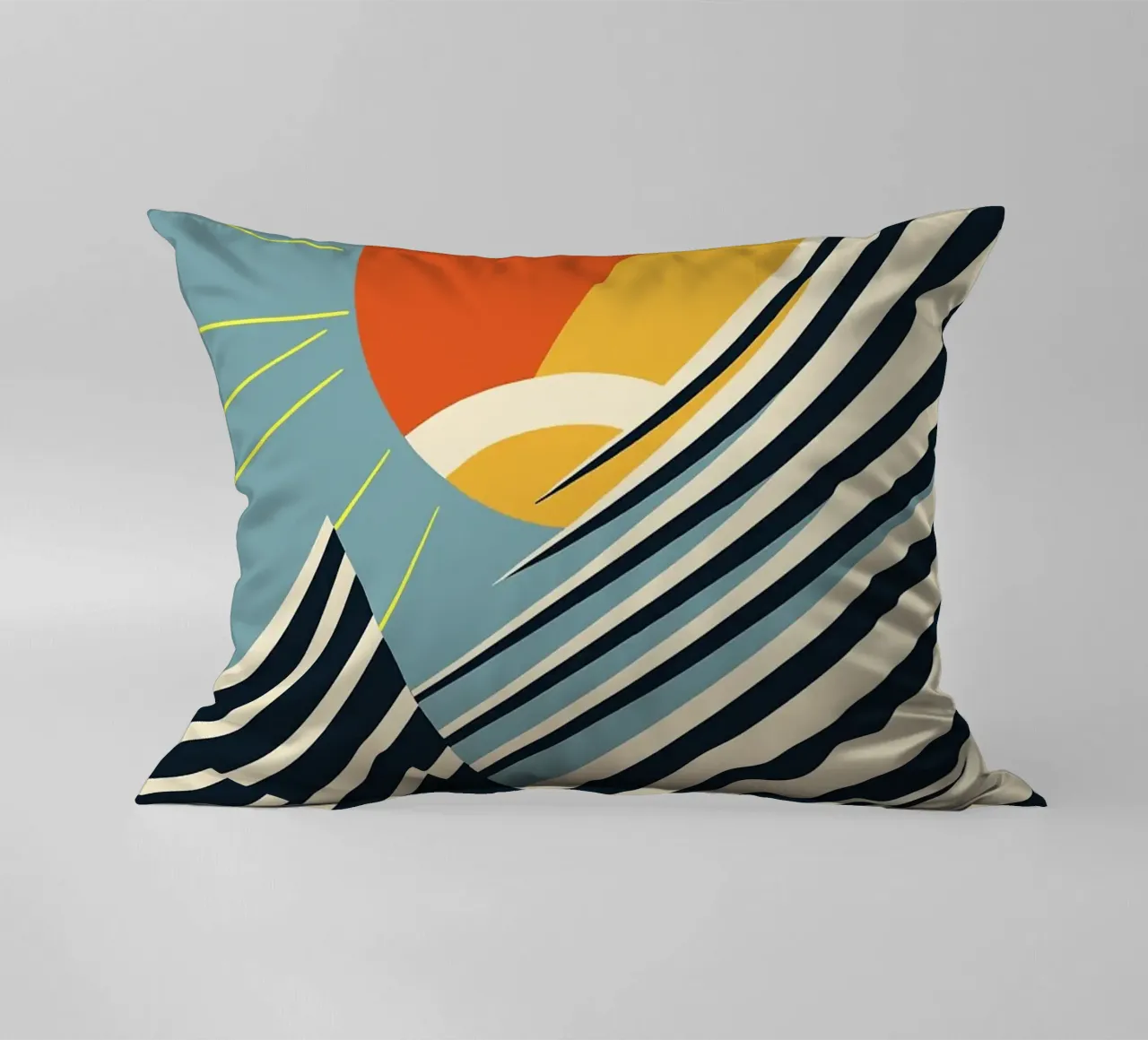raggi di sole onde curve cuscino da Janine P McGuire