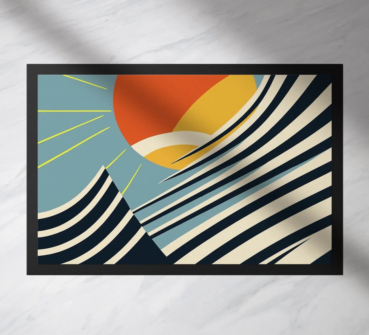raggi di sole onde curve zerbino da Janine P McGuire