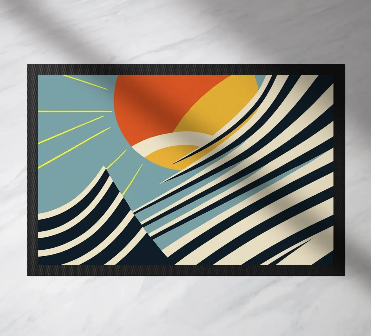 raggi di sole onde curve zerbino da Janine P McGuire