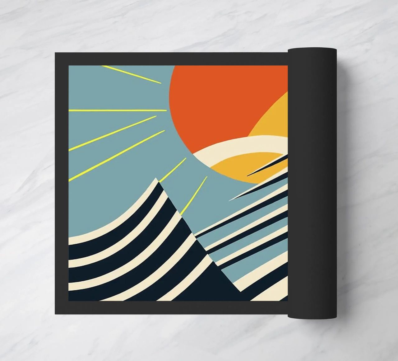 raggi di sole onde curve zerbino da Janine P McGuire