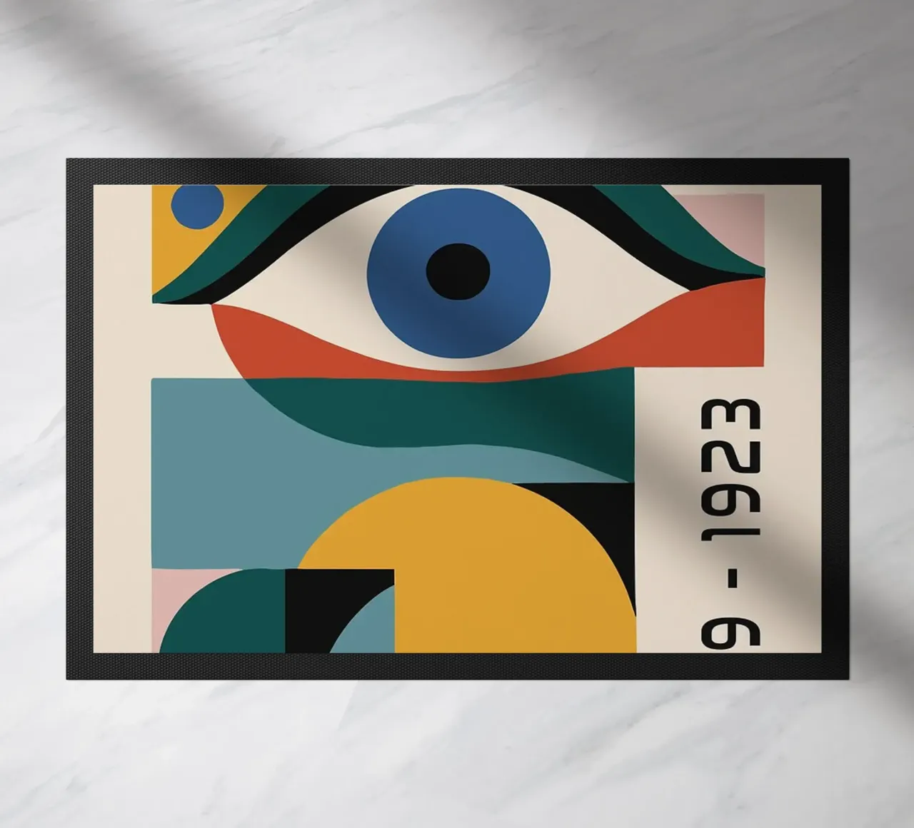 Occhio Bauhaus forme geometriche cerchi zerbino da Janine P McGuire