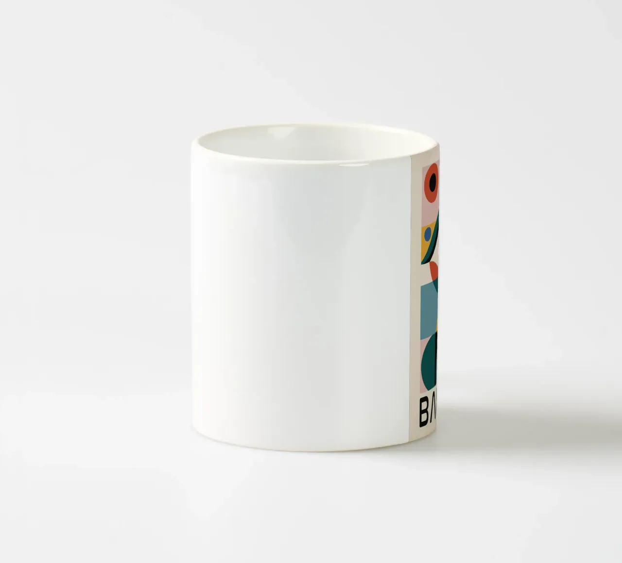 Occhio Bauhaus forme geometriche cerchi tazza in ceramica da Janine P McGuire