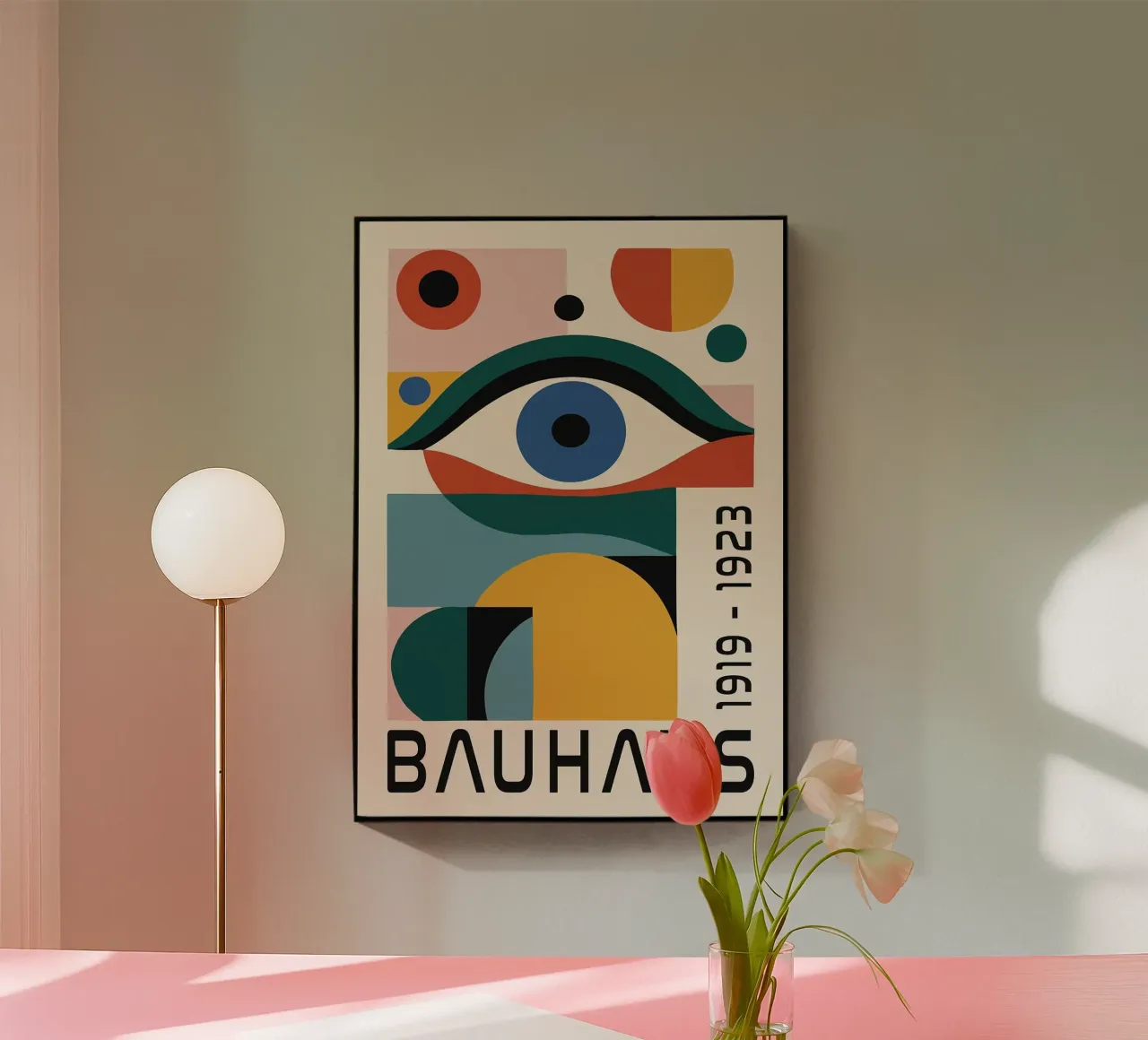 Occhio Bauhaus forme geometriche cerchi plexiglass da Janine P McGuire