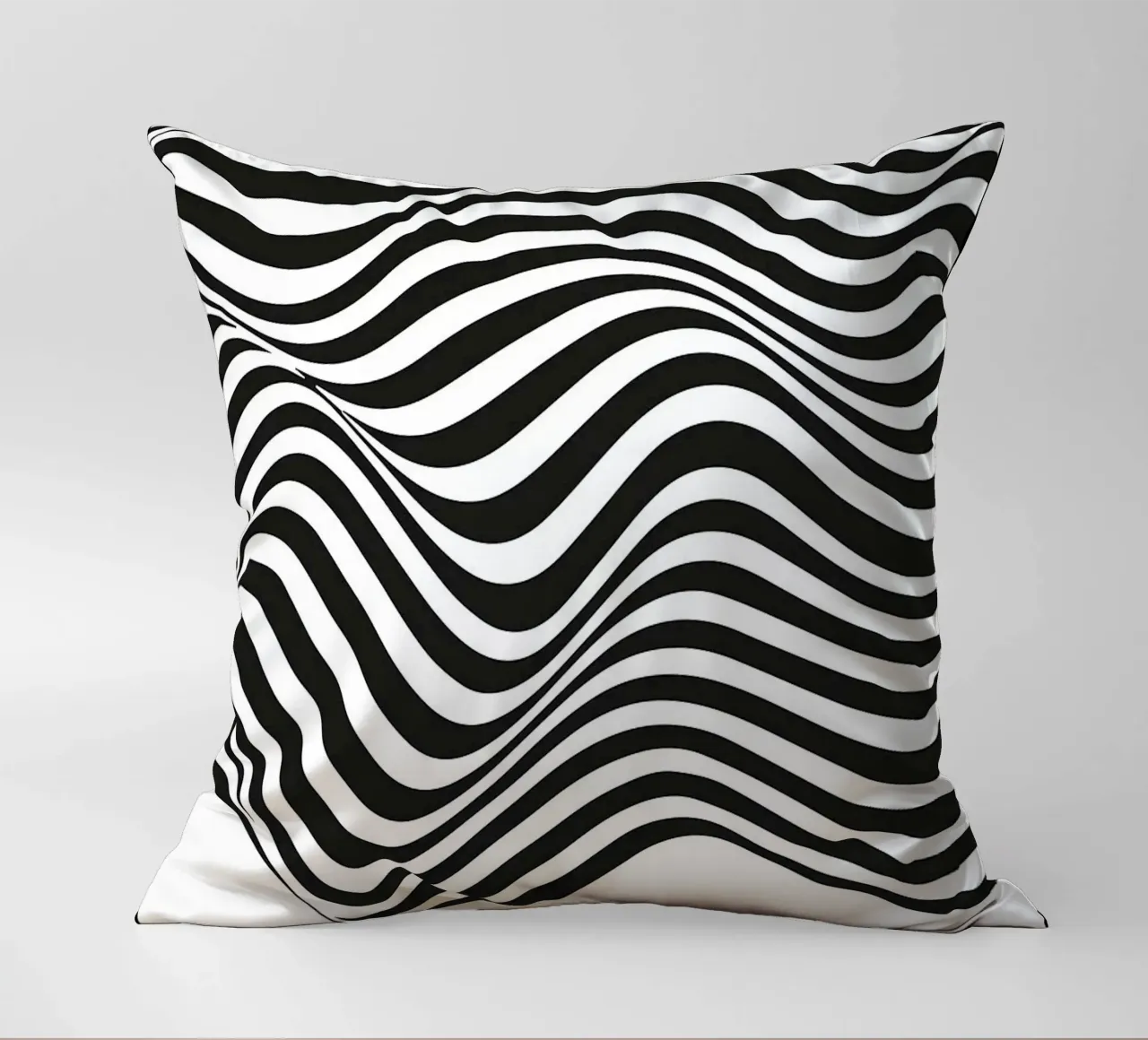 linee ondulate in bianco e nero - illusione ottica cuscino da Janine P McGuire