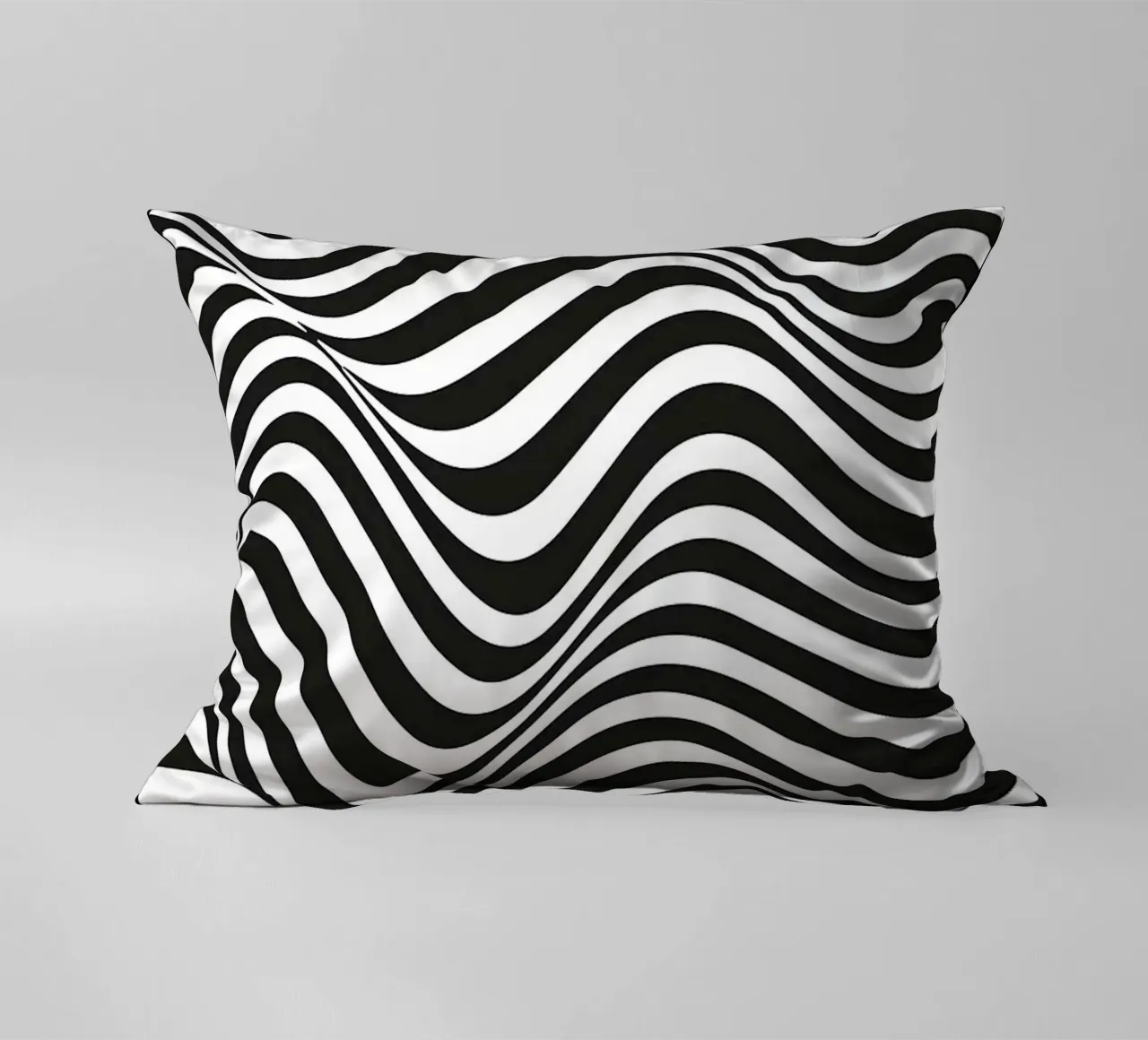 linee ondulate in bianco e nero - illusione ottica cuscino da Janine P McGuire