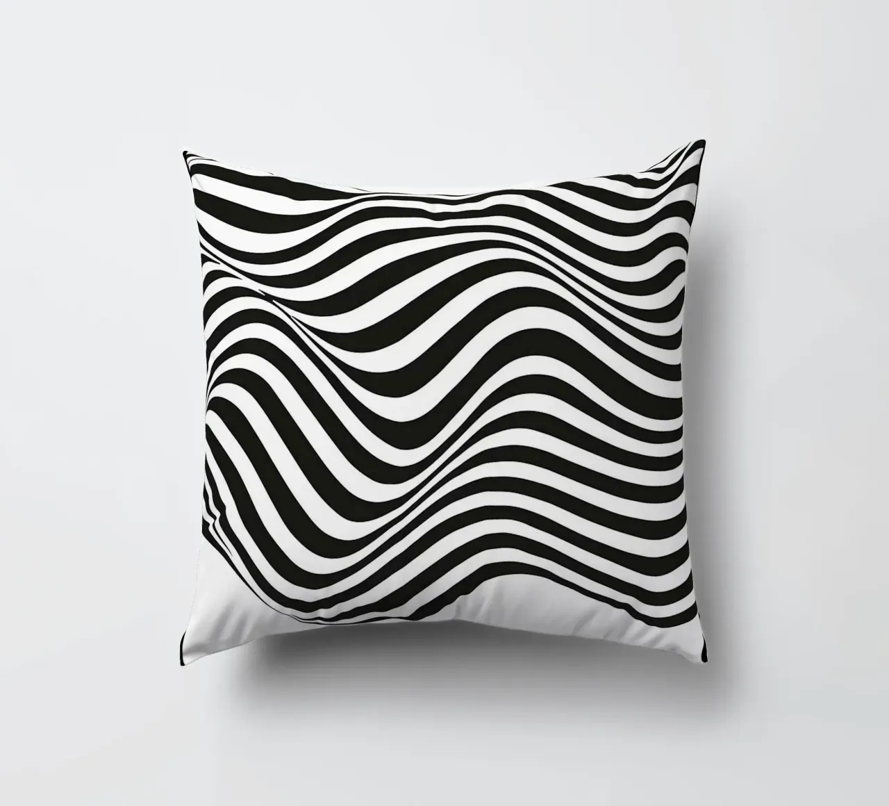 linee ondulate in bianco e nero - illusione ottica cuscino da Janine P McGuire