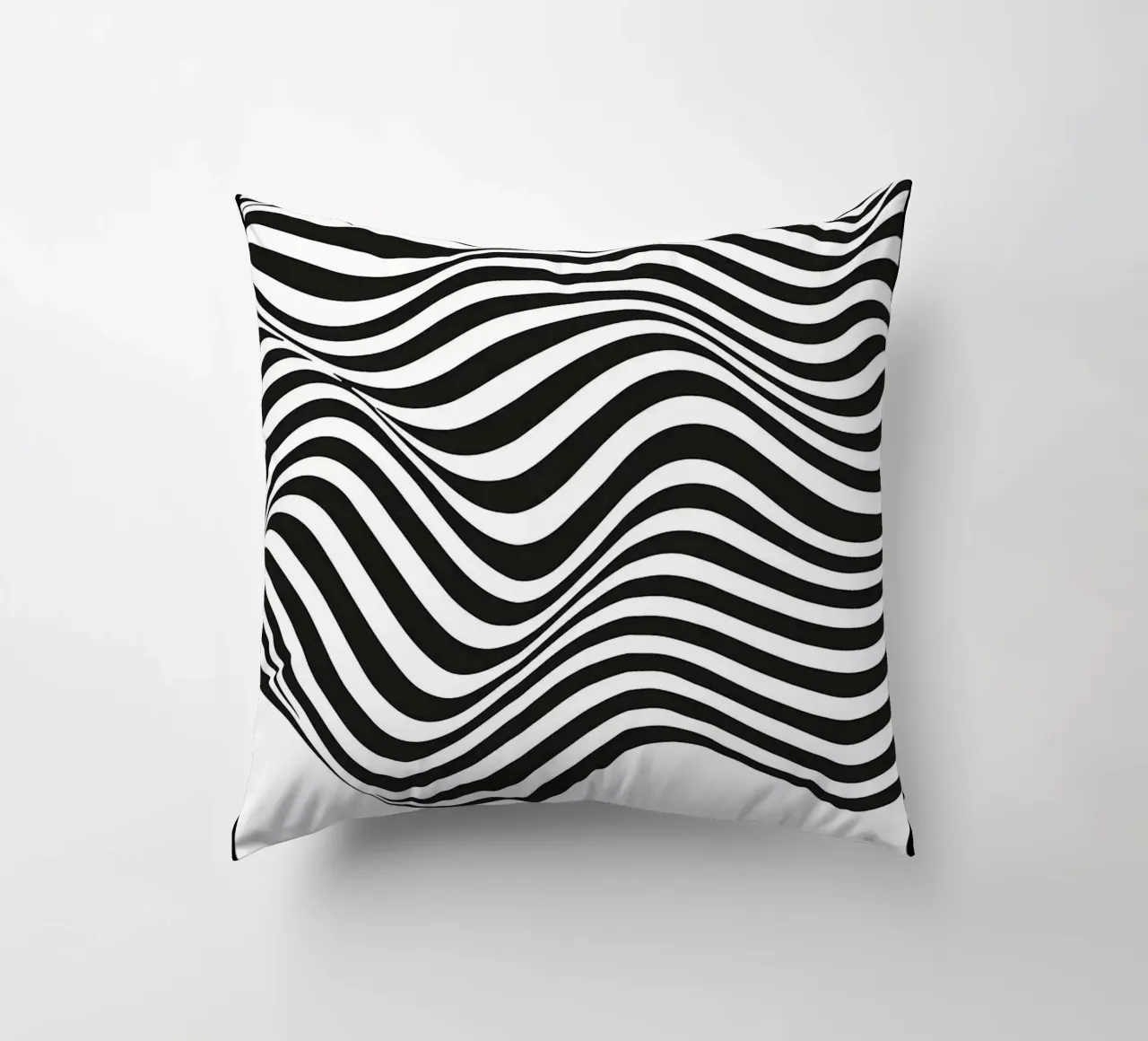 linee ondulate in bianco e nero - illusione ottica cuscino da Janine P McGuire