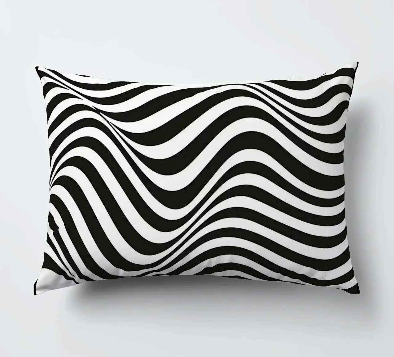 linee ondulate in bianco e nero - illusione ottica cuscino da Janine P McGuire