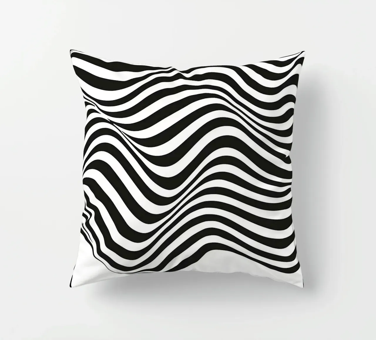 linee ondulate in bianco e nero - illusione ottica cuscino da Janine P McGuire