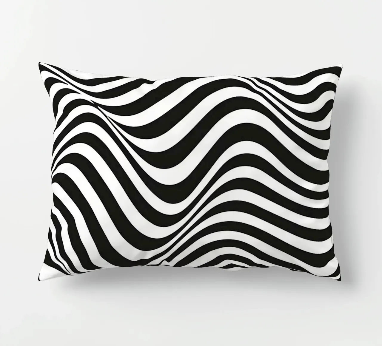 linee ondulate in bianco e nero - illusione ottica cuscino da Janine P McGuire