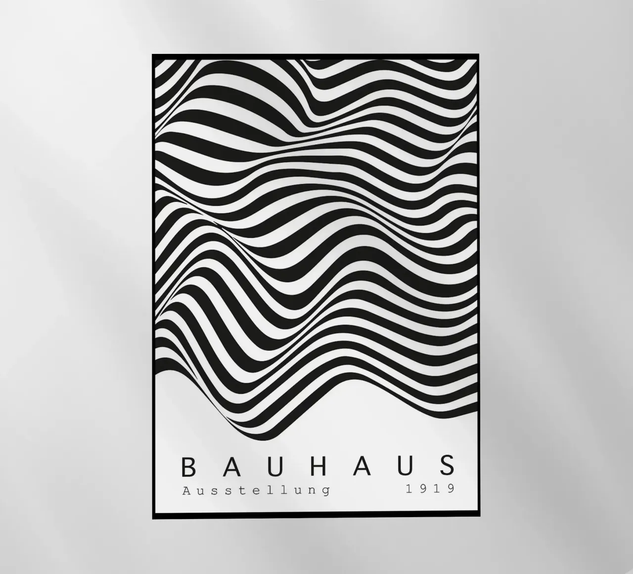 linee ondulate in bianco e nero - illusione ottica pellicola backlit da Janine P McGuire