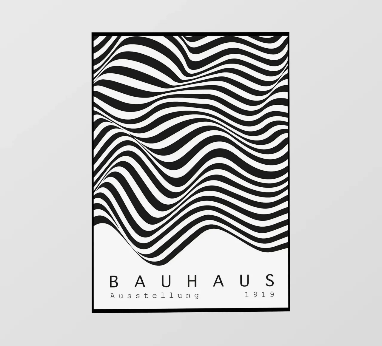 linee ondulate in bianco e nero - illusione ottica pellicola backlit da Janine P McGuire