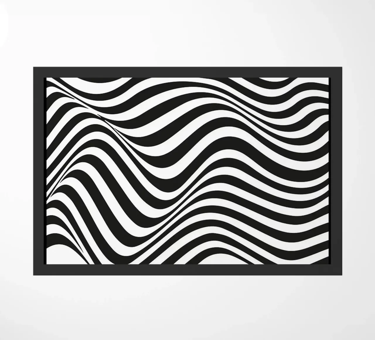 linee ondulate in bianco e nero - illusione ottica zerbino da Janine P McGuire