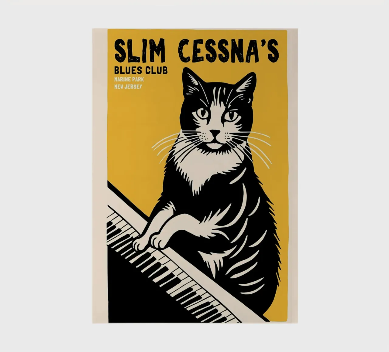 cat piano keyboard text notebook by Janine P McGuire