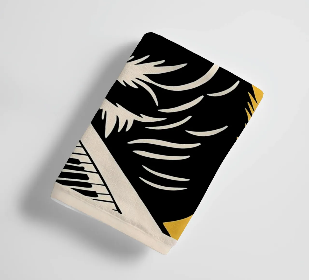 cat piano keyboard text towel by Janine P McGuire