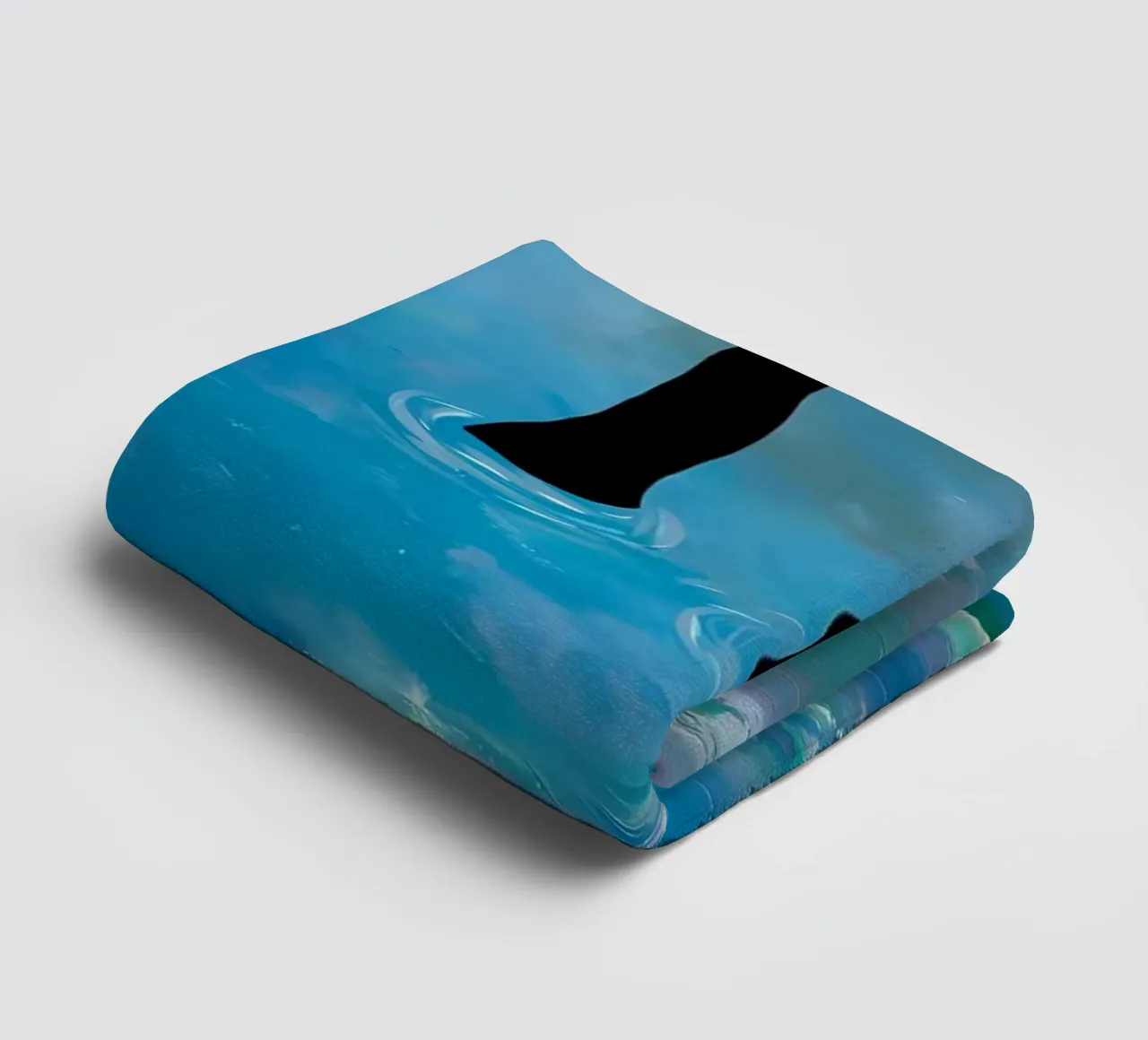 gatto acqua stagno riflessione coda asciugamano da bagno da Janine P McGuire