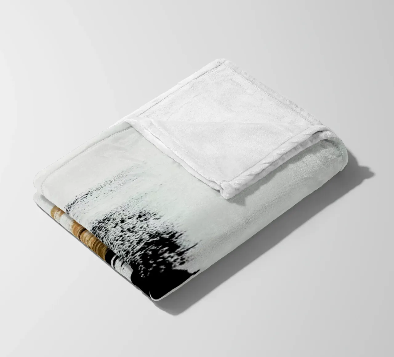 Gold And Black Minimal Abstract II coperta in pile da Ingrid Beddoes