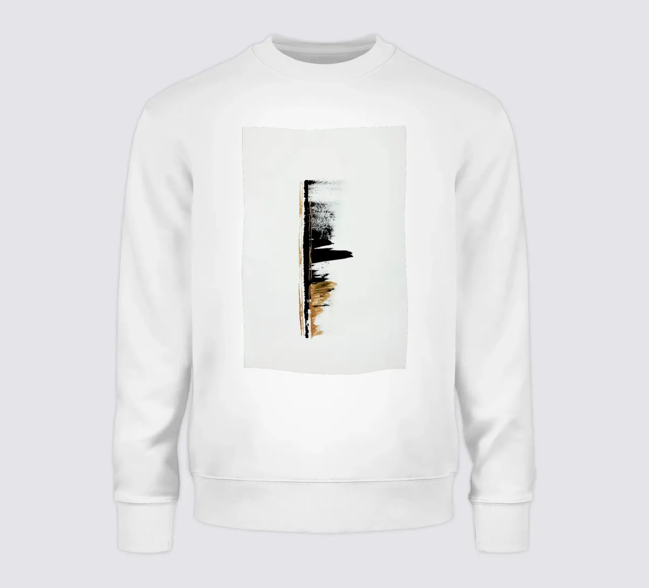 Gold And Black Minimal Abstract II sweatshirt by Ingrid Beddoes