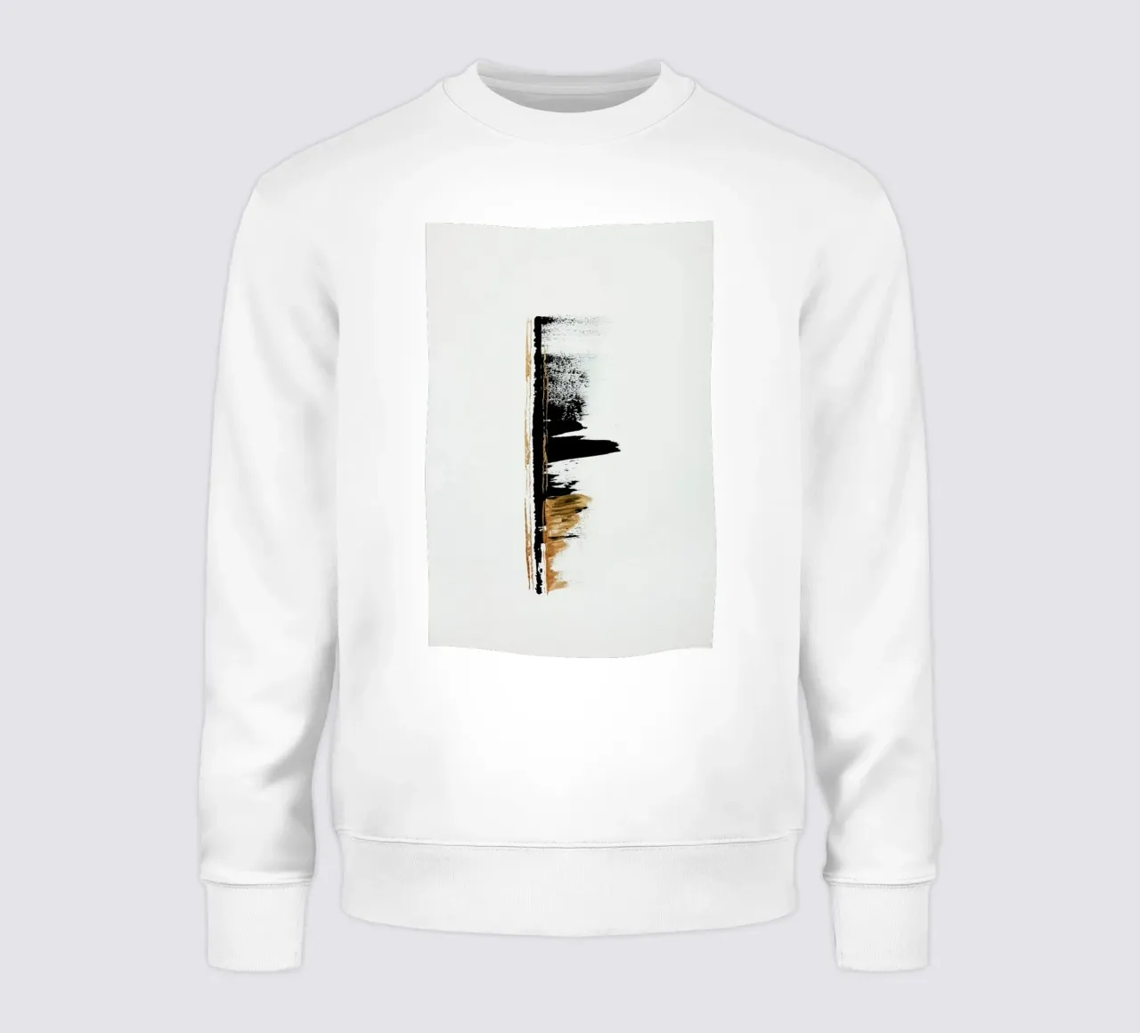 Gold And Black Minimal Abstract II Sweatshirt von Ingrid Beddoes